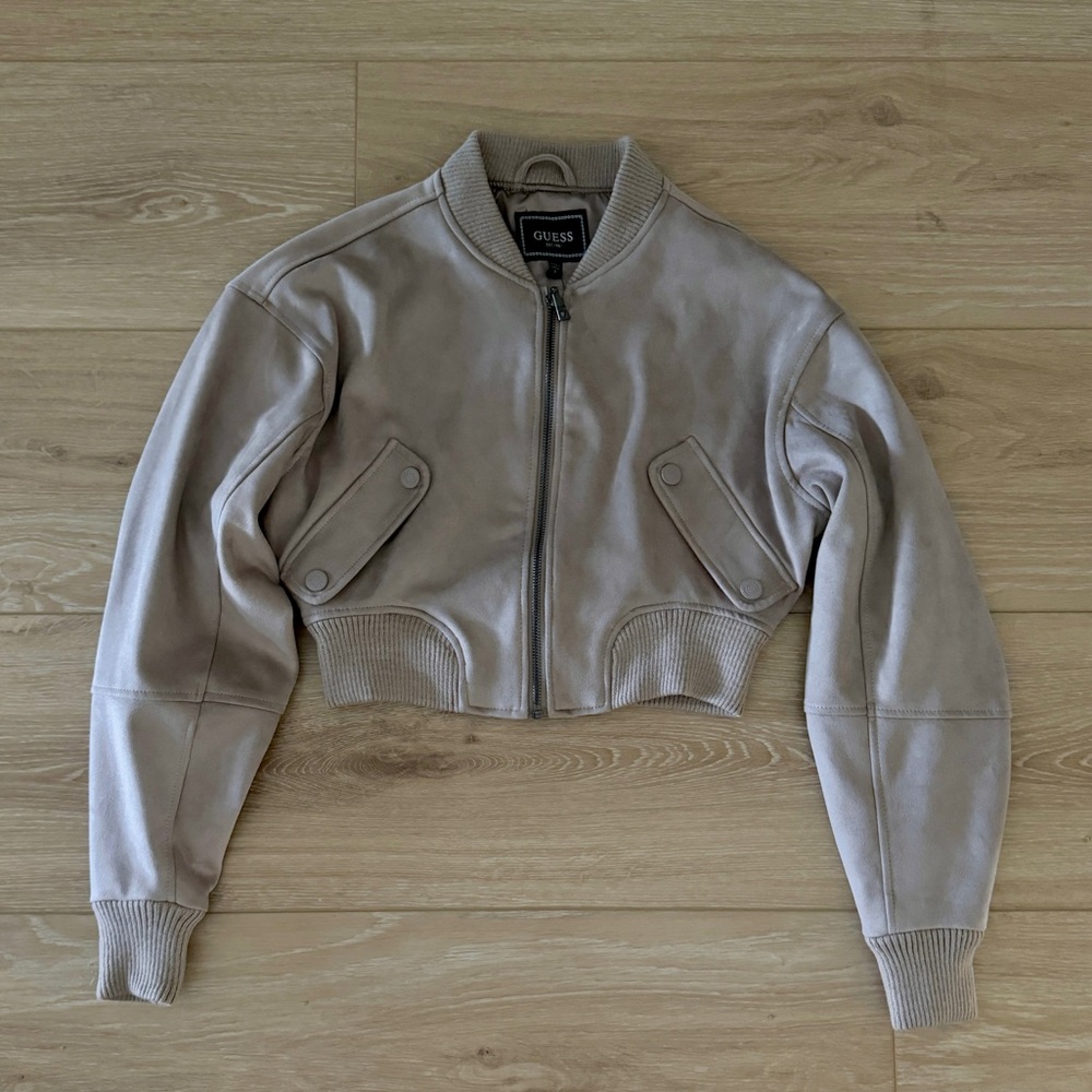 BRAND NEW Guess Suede Bomber Jacket